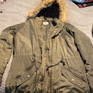 Green mossimo winter coat